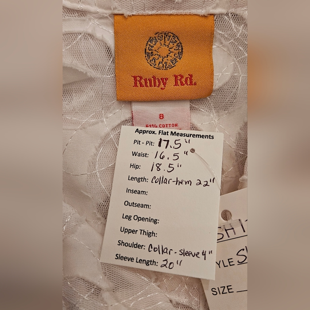 Ruby Rd. White Dress Top - Picture 3 of 3